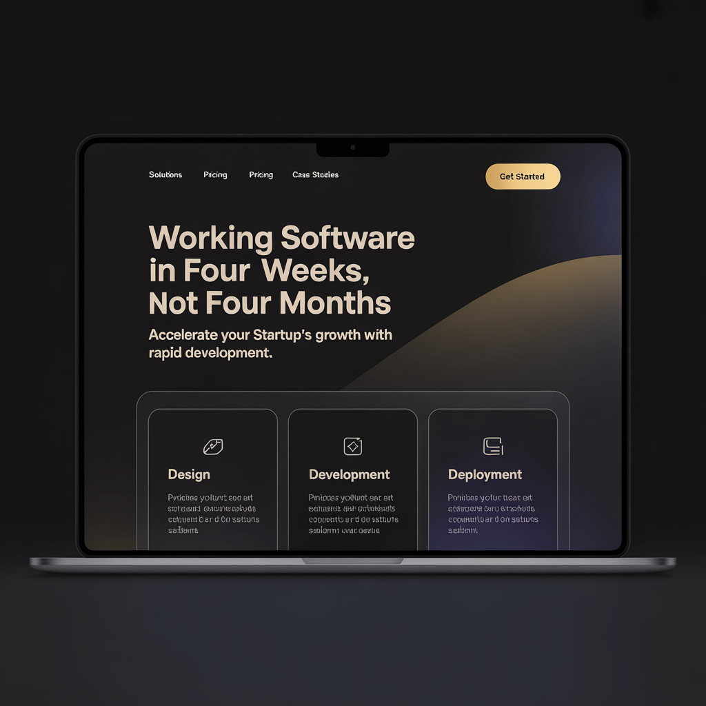 MVP Development for Startups website mockup