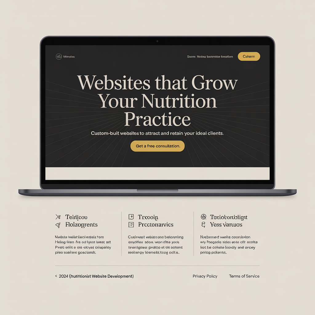 Nutritionist Website Development website mockup