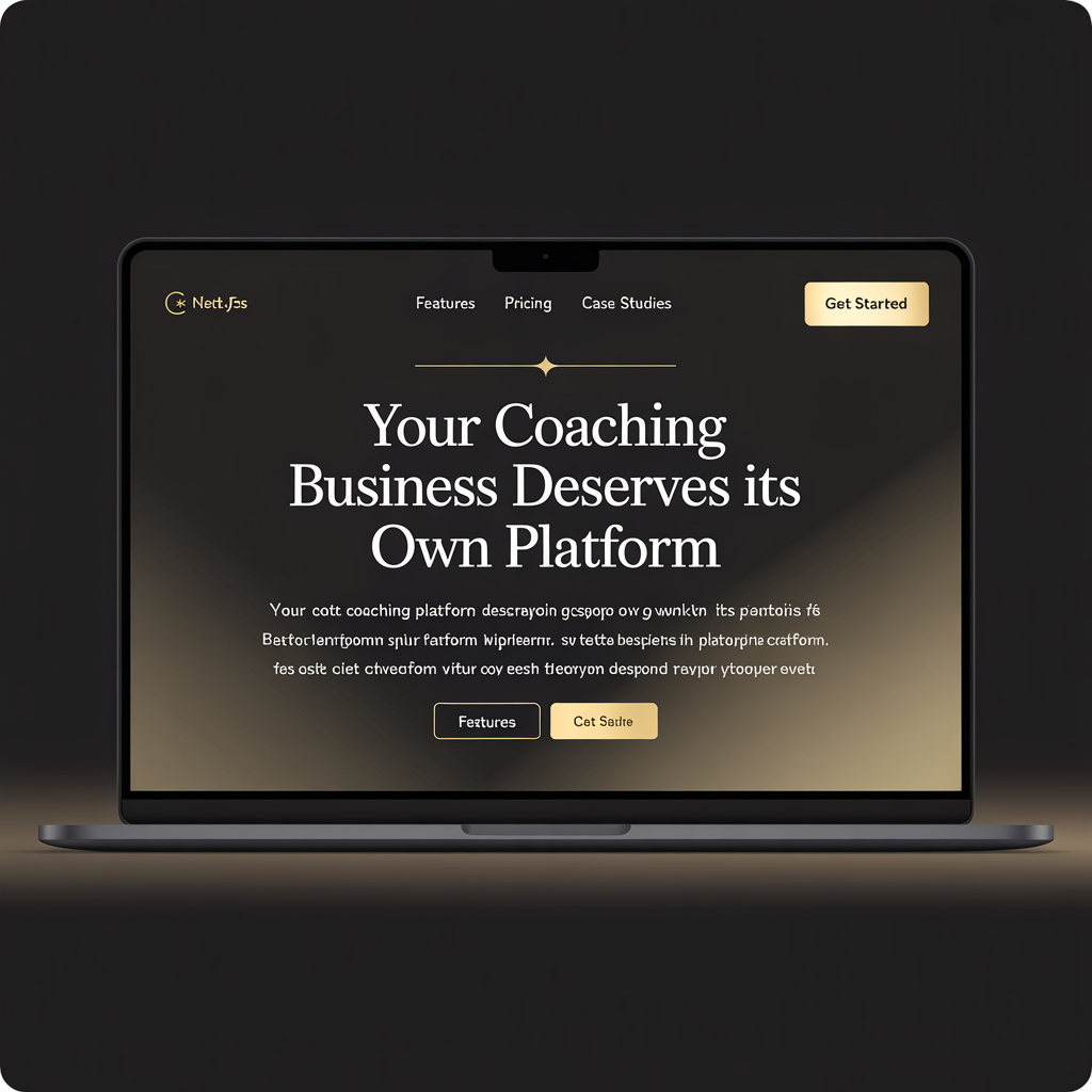 Online Coaching Platform Development website mockup