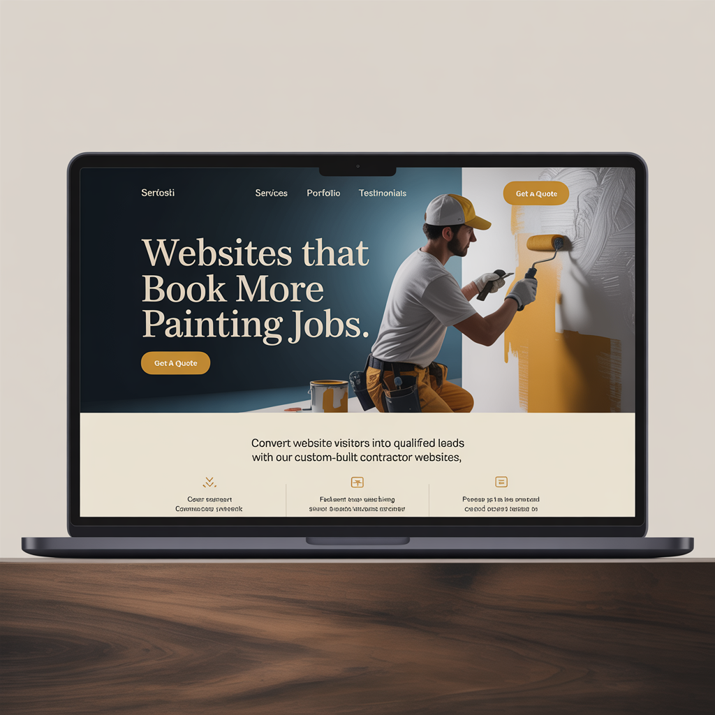 Painting Contractor Website Development website mockup