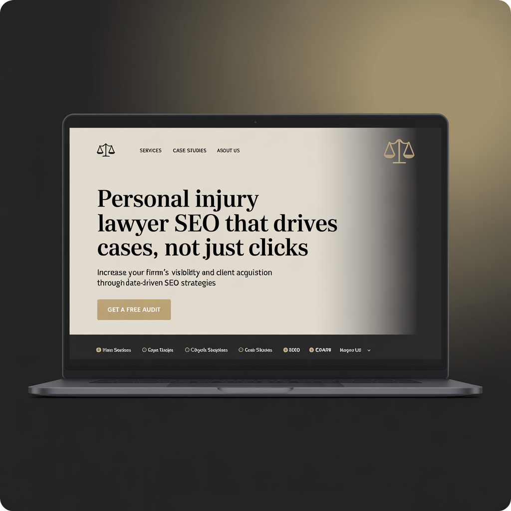 Personal Injury Lawyer SEO Services website mockup