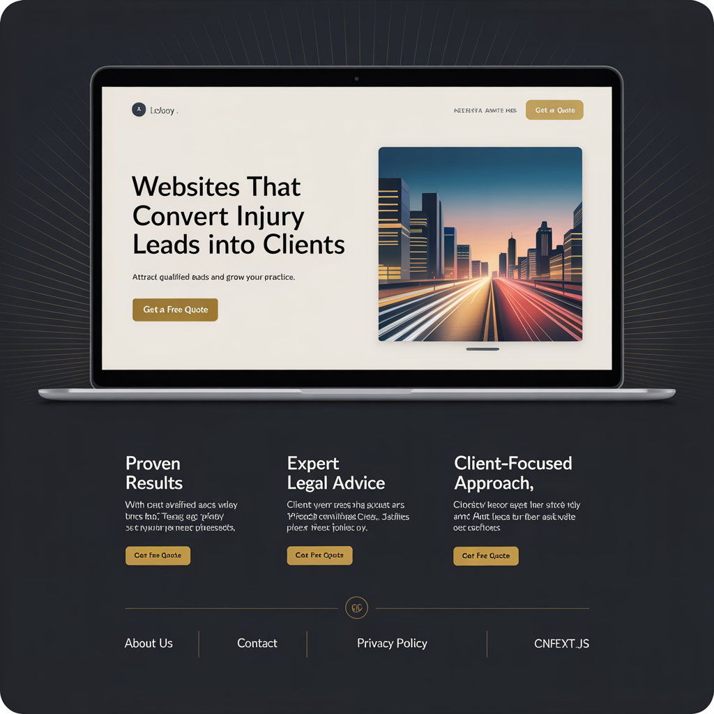 Personal Injury Lawyer Website Development website mockup