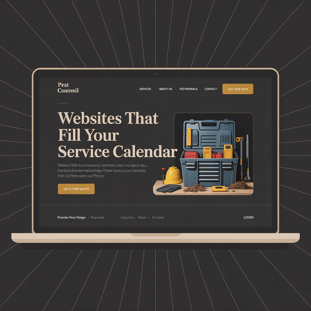 Pest Control Website Development website mockup