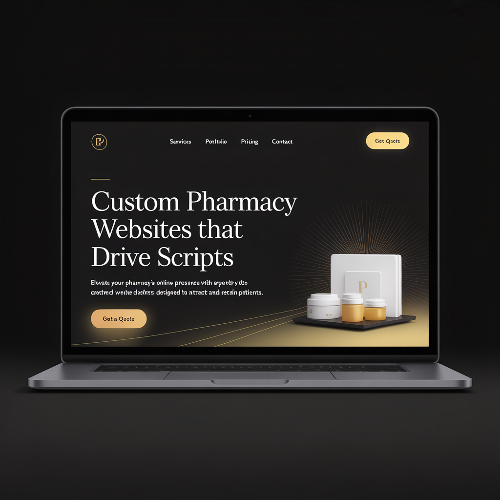 Pharmacy Website Development website mockup