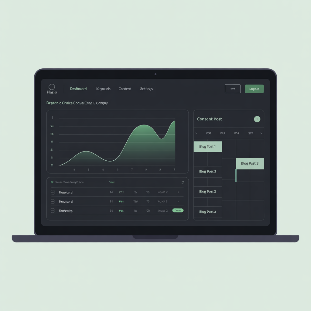 Plastics manufacturing SEO dashboard