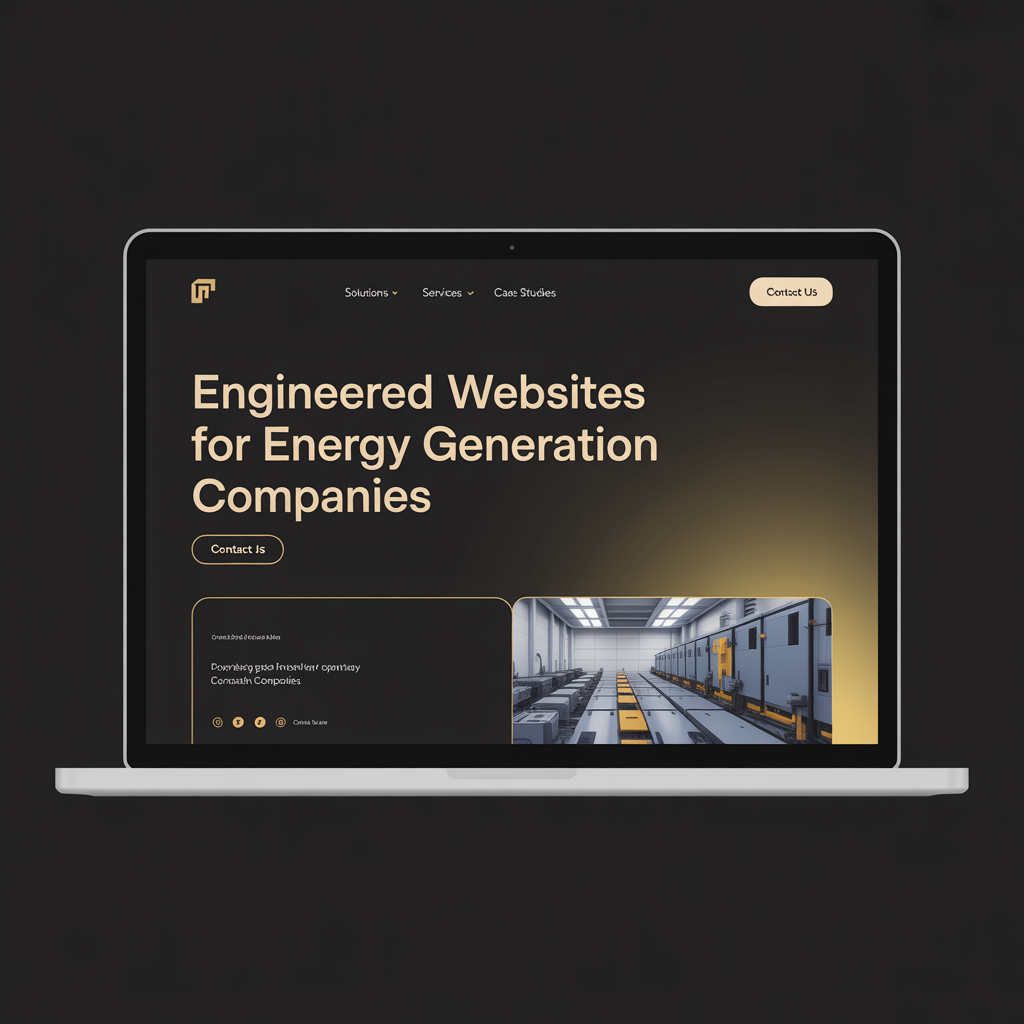 Power Plant Company Website Development website mockup