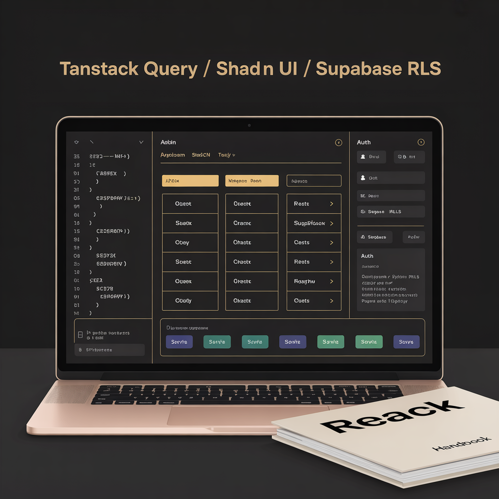 React admin dashboard with TanStack Query shadcn ui and Supabase row level security