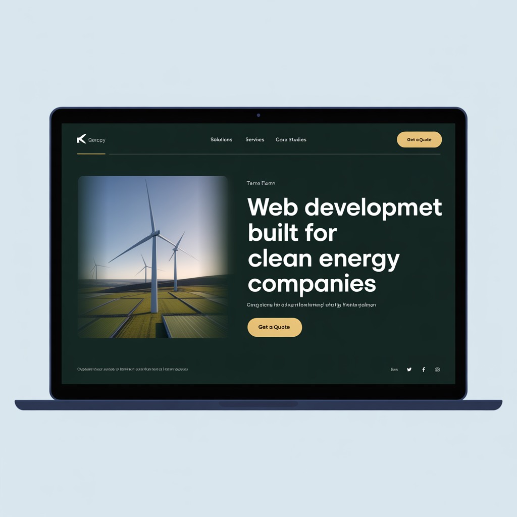 Renewable Energy Company Website Development website mockup