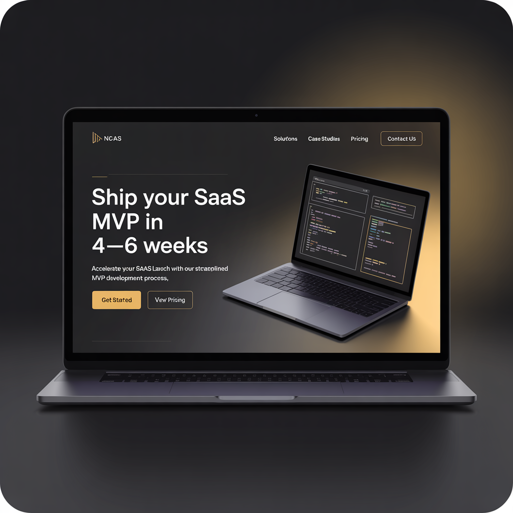 SaaS MVP Development website mockup