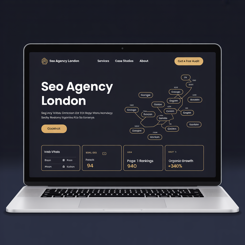 seo agency london website mockup