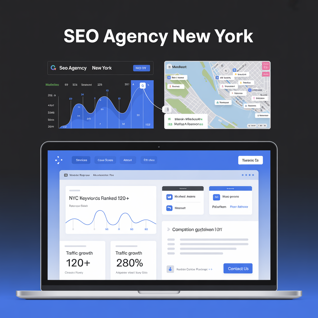seo agency new york website mockup