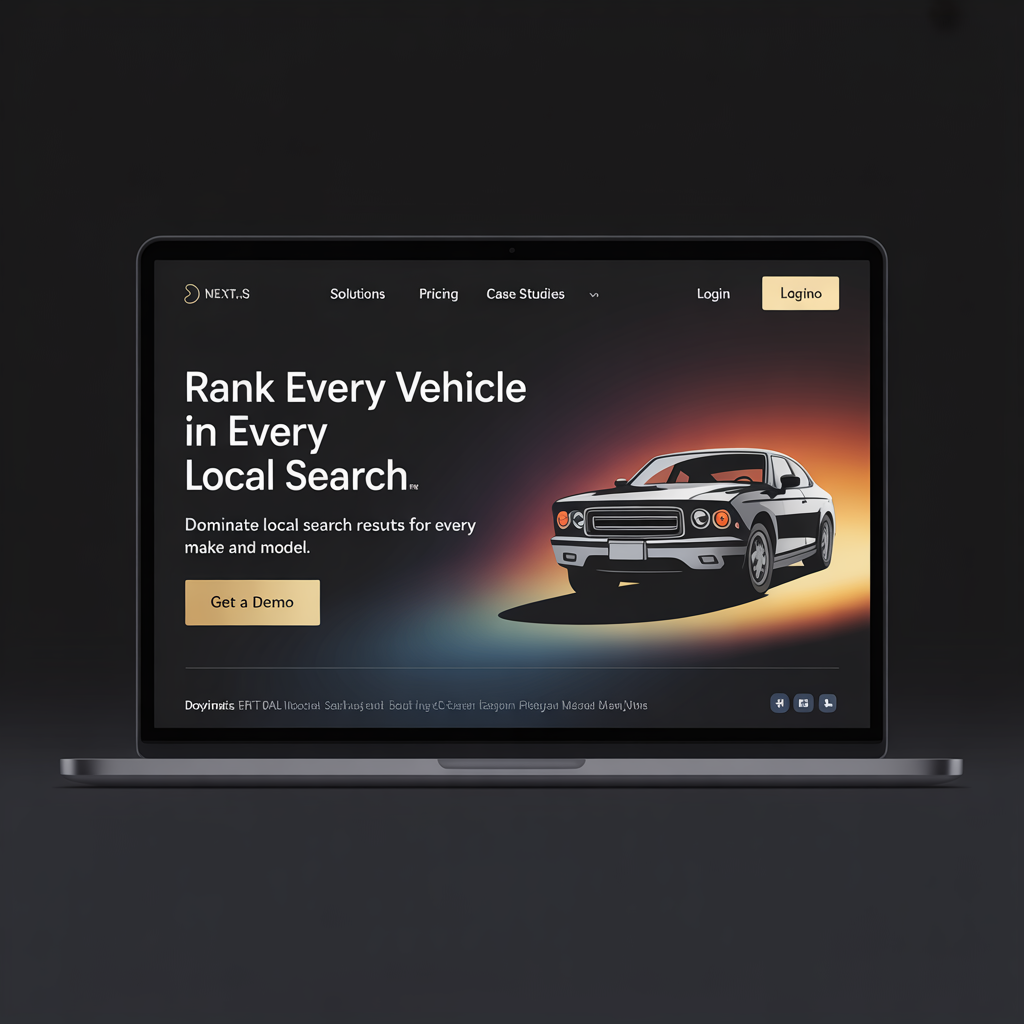 SEO for Car Dealerships website mockup