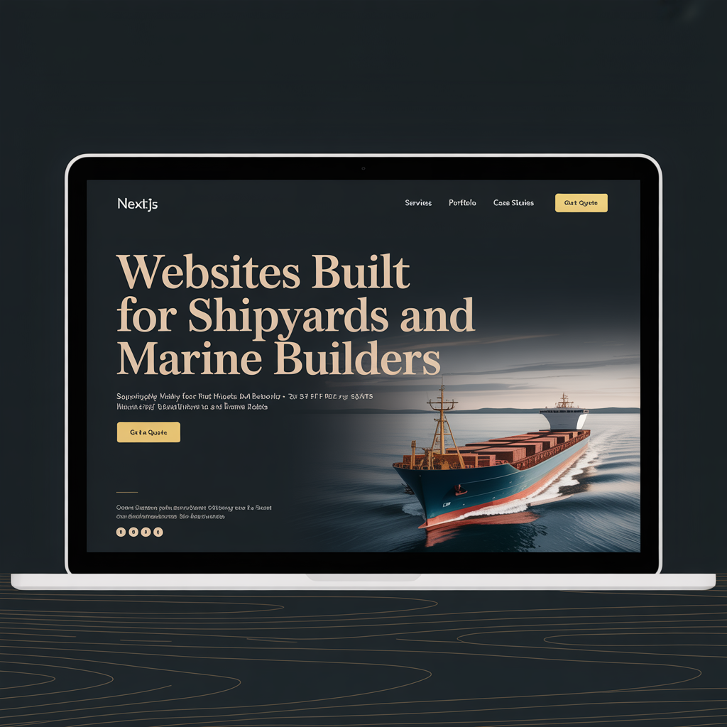 Shipbuilding Company Website Development website mockup