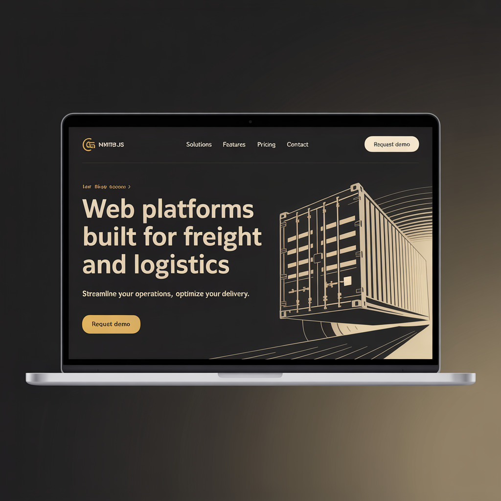 Shipping Company Website Development website mockup
