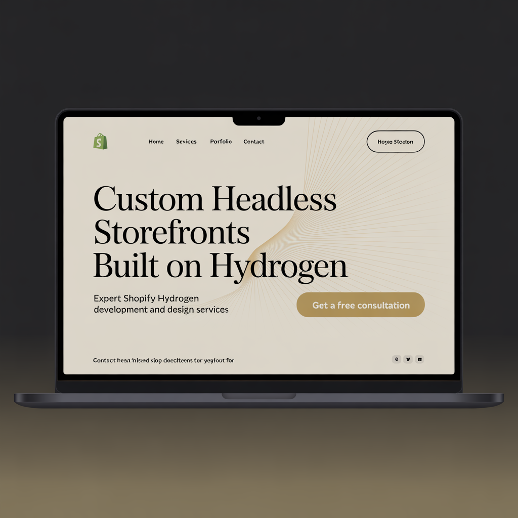 Shopify Hydrogen Development Agency website mockup