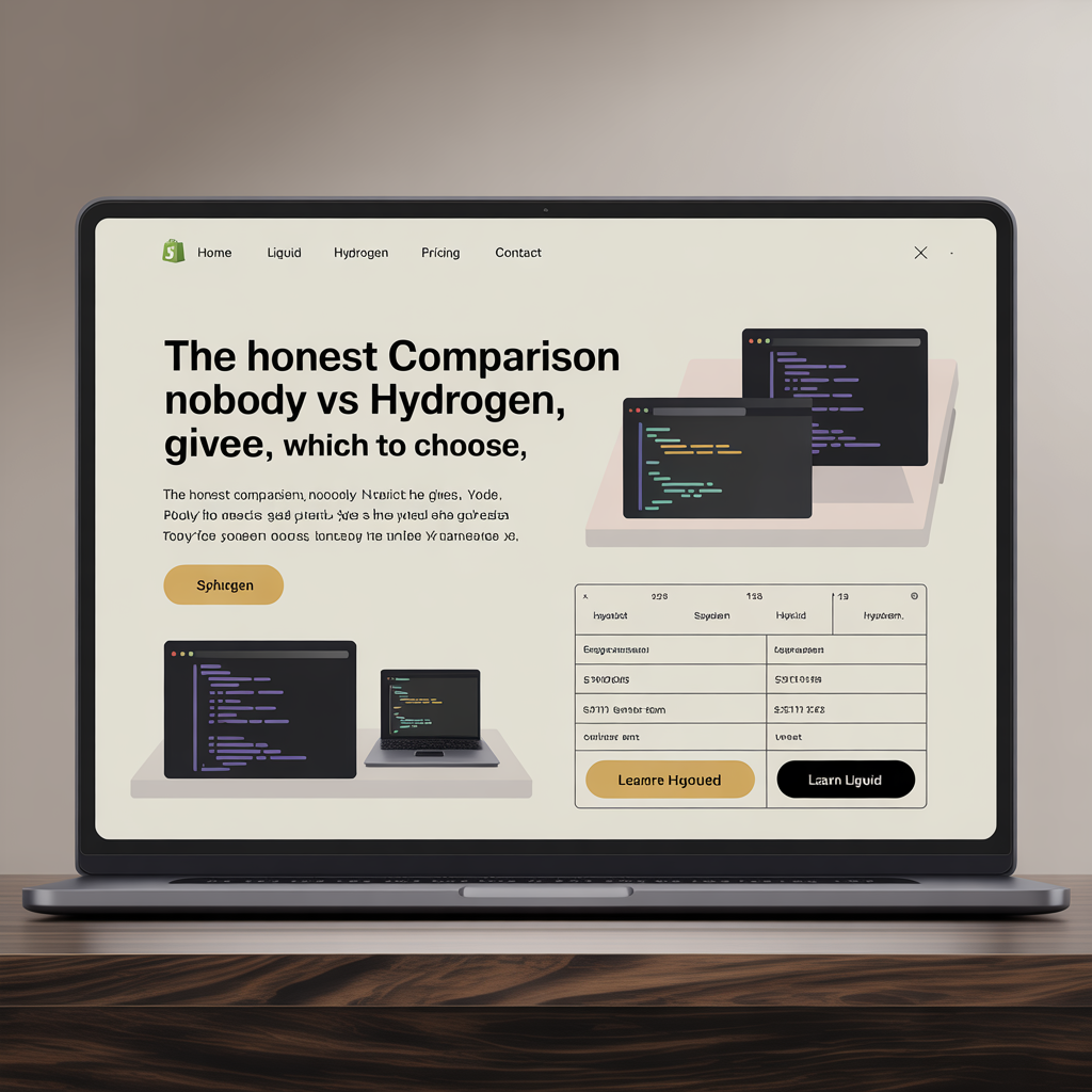 Shopify Liquid vs Hydrogen: Which to Choose website mockup