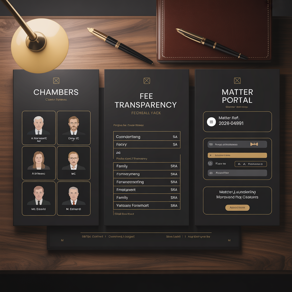 UK solicitor firm website with chambers regulatory and client area