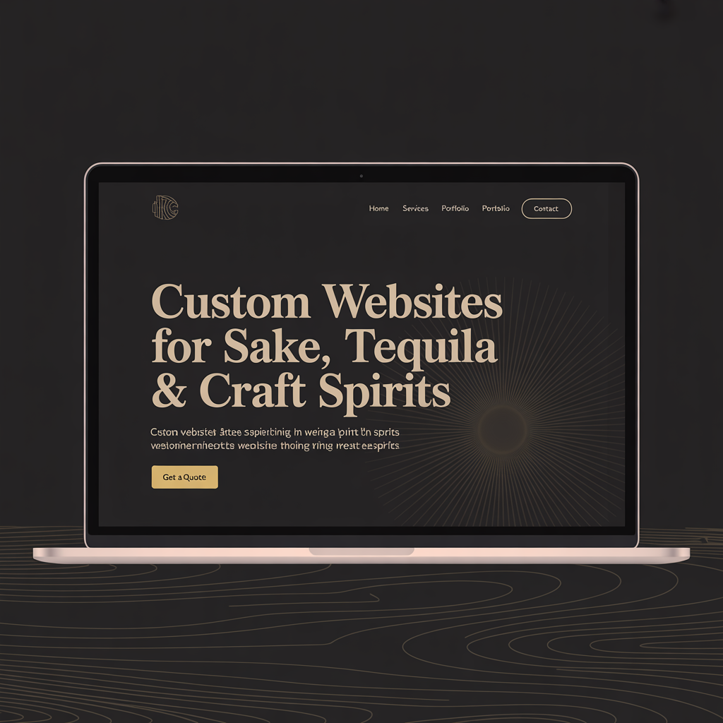 Spirits Brand Website Development website mockup