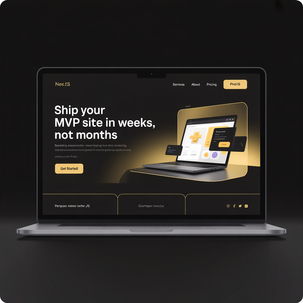 Startup Website Development website mockup