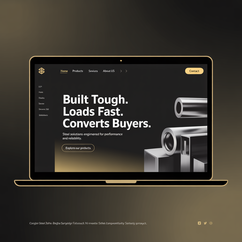 Steel Company Website Development website mockup