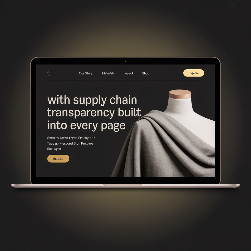 Sustainable Fashion Website Development website mockup