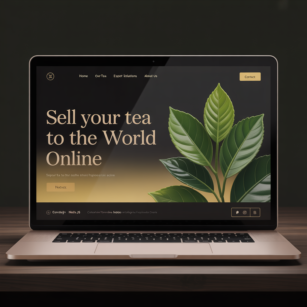 Tea Brand Website Development for Exporters website mockup