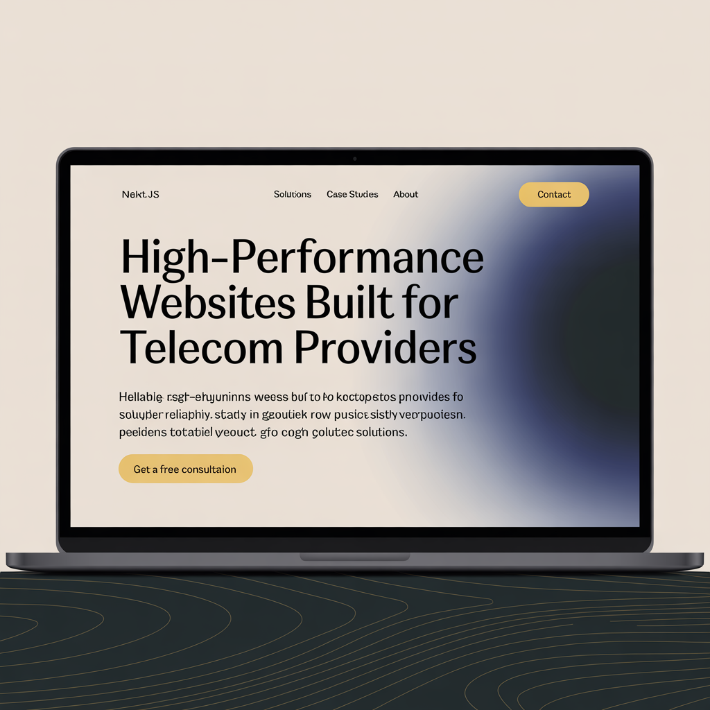 Telecom Company Website Development website mockup