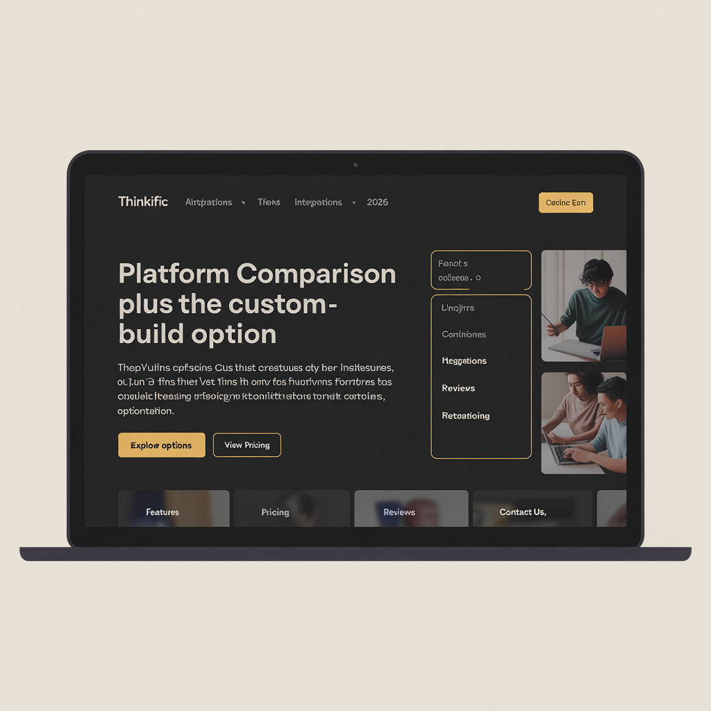 Best Thinkific Alternatives for 2026 website mockup