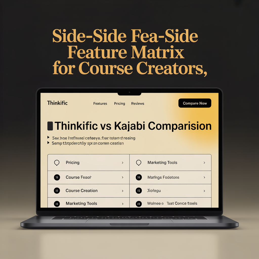 Thinkific vs Kajabi 2026: Full Comparison website mockup