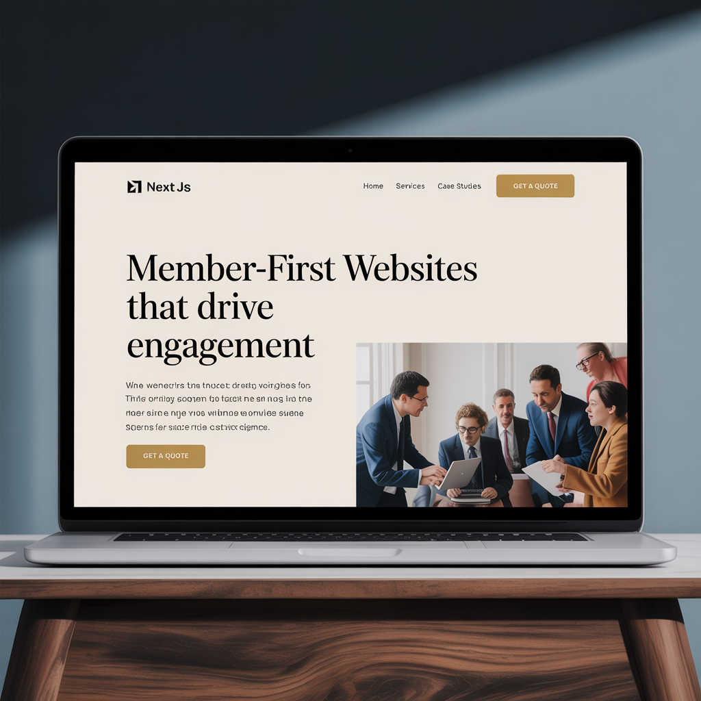 Trade Association Website Development website mockup