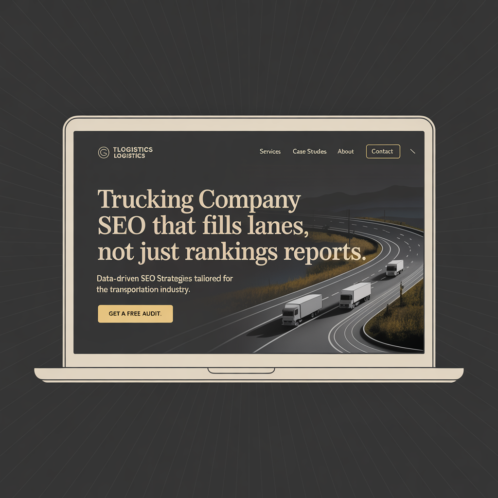 Trucking & Logistics SEO Services website mockup