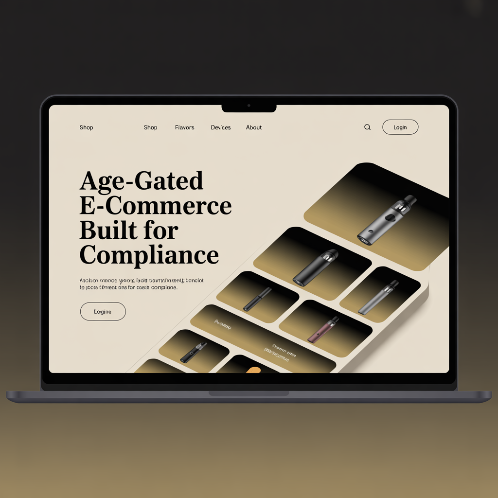 Vape Shop Website Development website mockup