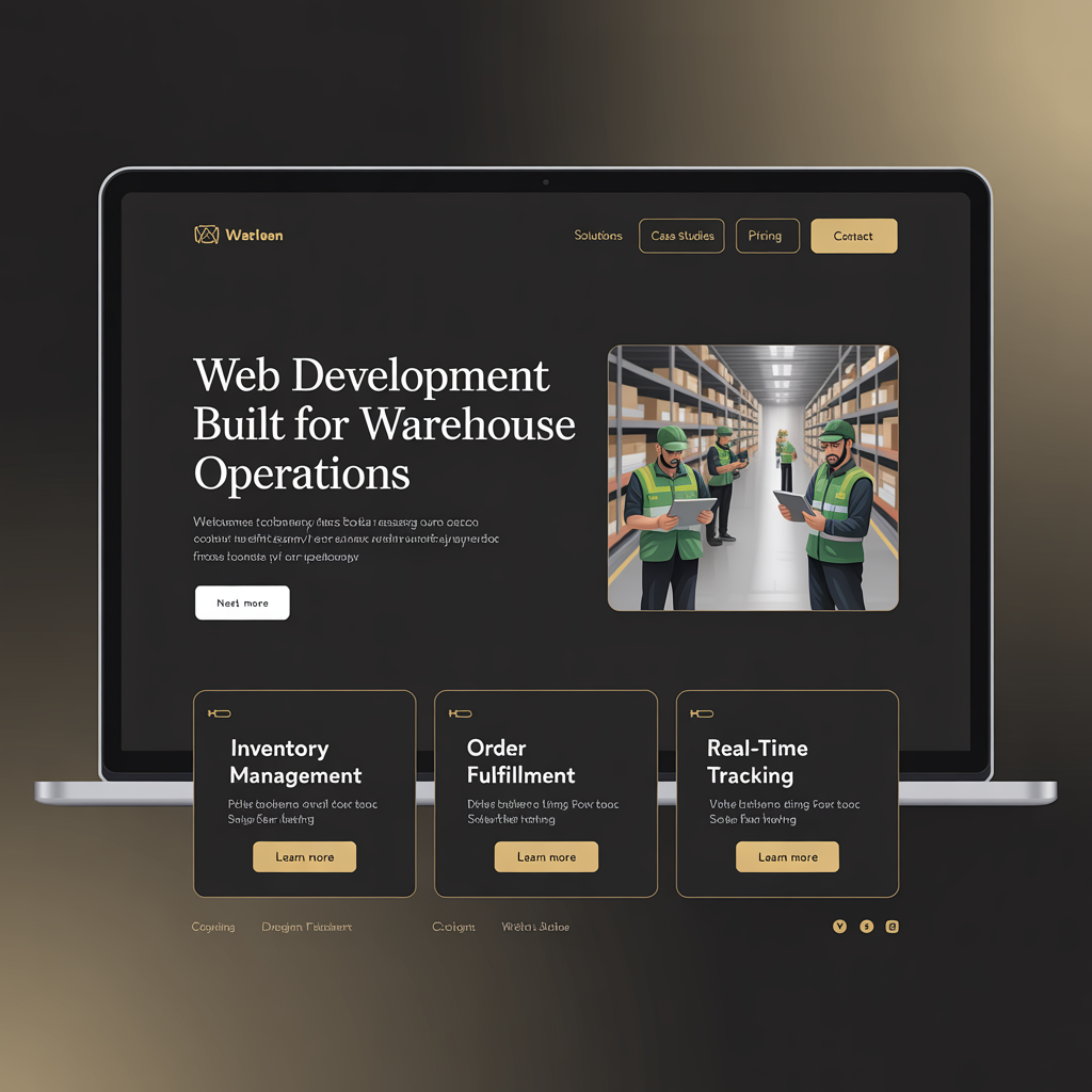 Warehouse Company Website Development website mockup