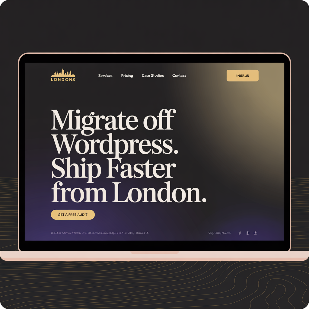 WordPress Migration Agency London website mockup