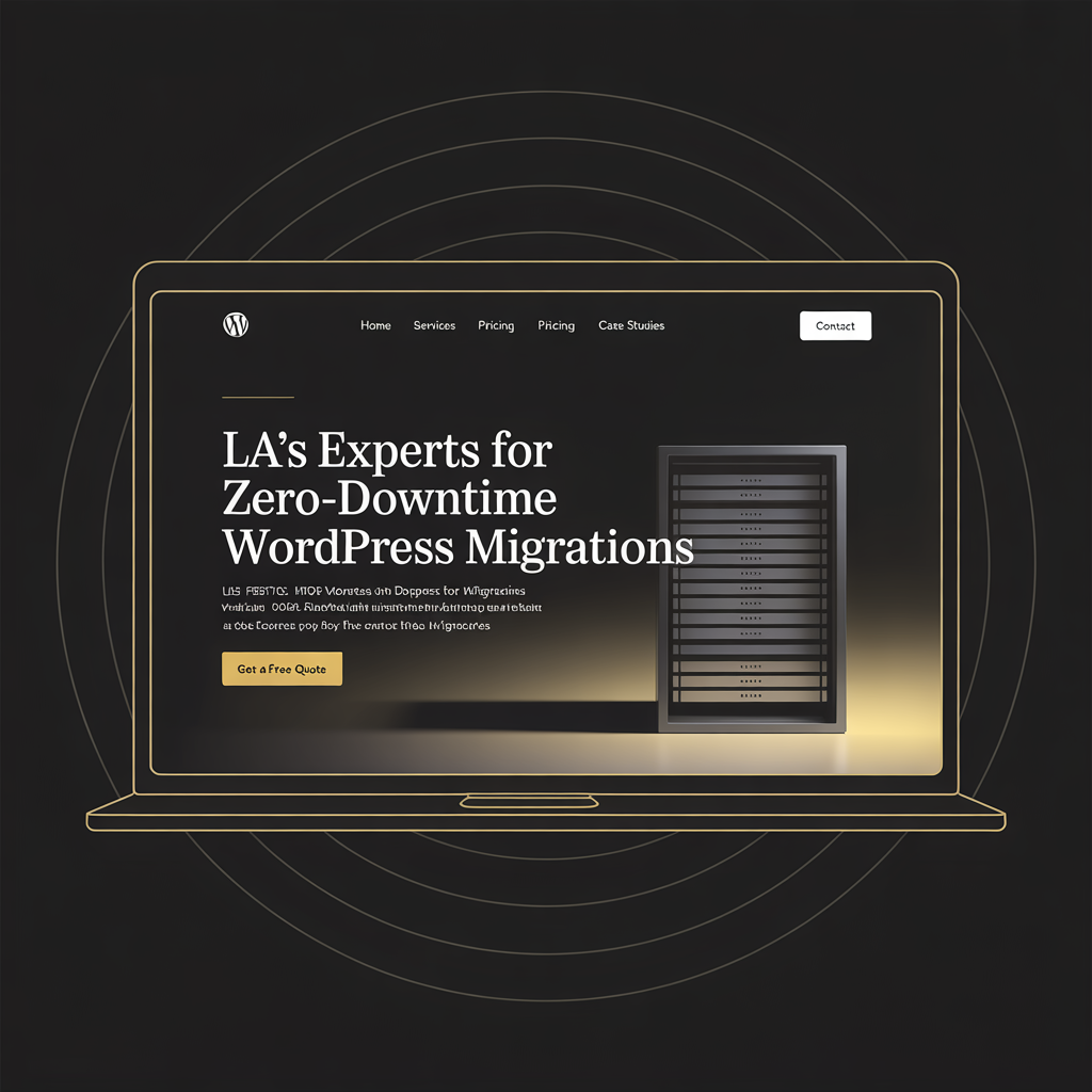 WordPress Migration Agency in Los Angeles website mockup