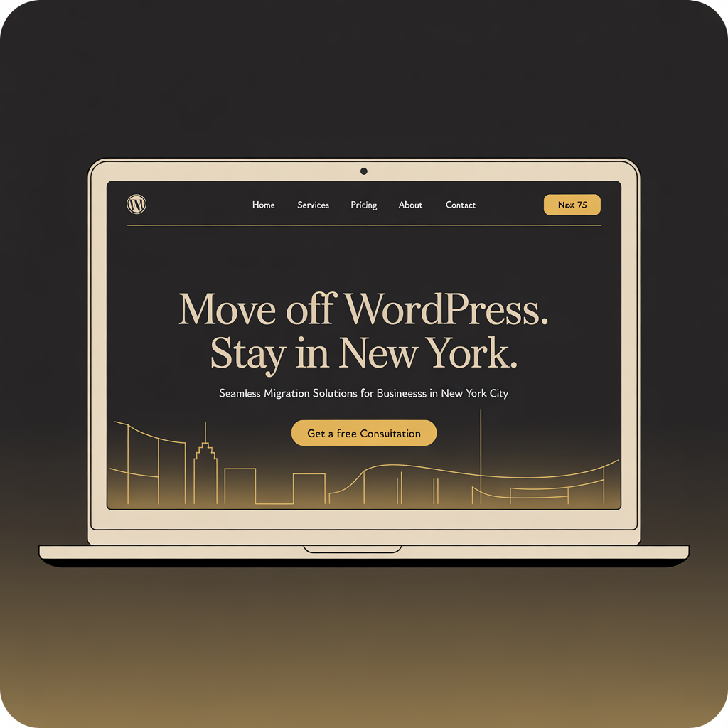 WordPress Migration Agency in NYC website mockup