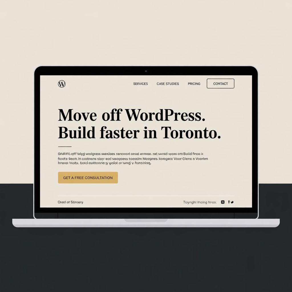 WordPress Migration Agency in Toronto website mockup
