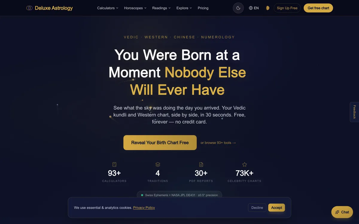 Deluxe Astrology website