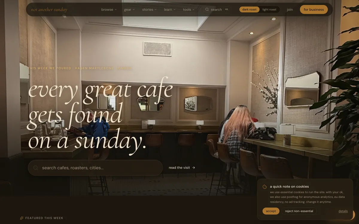 Not Another Sunday website