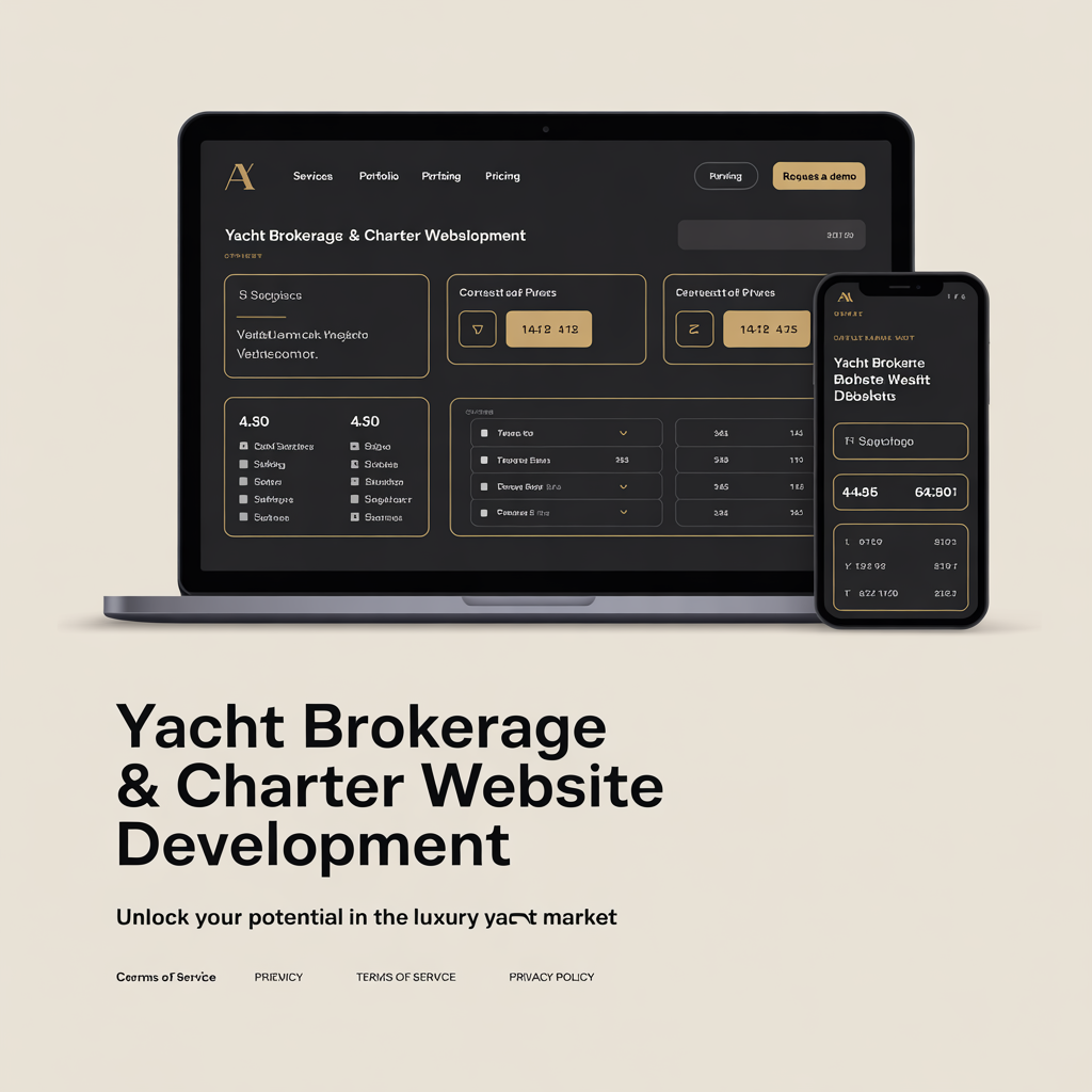yacht-brokerage-charter-website-development website mockup