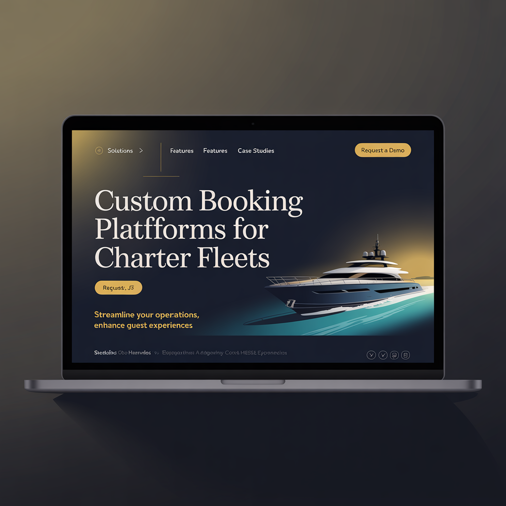 Yacht Charter Website Development website mockup